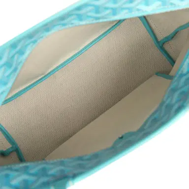 goyard Goyard Goyardine Canvas Turquoise Artois PM Tote Palladium Hardware | Thumbnail 8 goyard Goyard Goyardine Canvas Turquoise Artois PM Tote Palladium Hardware | Thumbnail 8