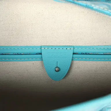 goyard Goyard Goyardine Canvas Turquoise Artois PM Tote Palladium Hardware | Thumbnail 9 goyard Goyard Goyardine Canvas Turquoise Artois PM Tote Palladium Hardware | Thumbnail 9
