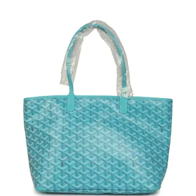 goyard Goyard Goyardine Canvas Turquoise Artois PM Tote Palladium Hardware | Thumbnail 1 goyard Goyard Goyardine Canvas Turquoise Artois PM Tote Palladium Hardware | Thumbnail 1