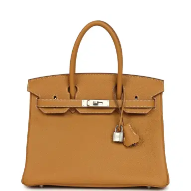 HERMÈS Hermes Birkin 30 Natural Sable Togo Palladium Hardware | Thumbnail 1 HERMÈS Hermes Birkin 30 Natural Sable Togo Palladium Hardware | Thumbnail 1