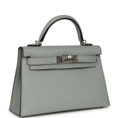HERMÈS Hermes Kelly Sellier 20 Bleu Glacier Epsom Palladium Hardware | Thumbnail 2 HERMÈS Hermes Kelly Sellier 20 Bleu Glacier Epsom Palladium Hardware | Thumbnail 2