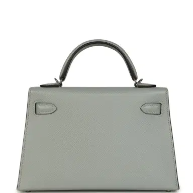 HERMÈS Hermes Kelly Sellier 20 Bleu Glacier Epsom Palladium Hardware | Thumbnail 4 HERMÈS Hermes Kelly Sellier 20 Bleu Glacier Epsom Palladium Hardware | Thumbnail 4