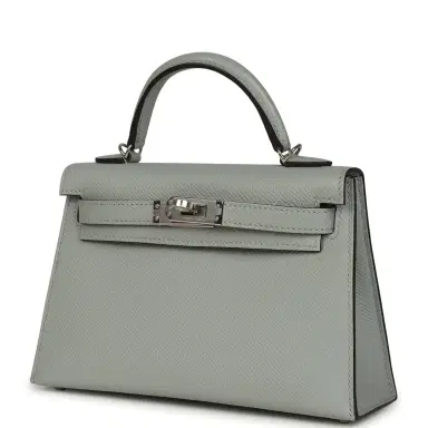 HERMÈS Hermes Kelly Sellier 20 Bleu Glacier Epsom Palladium Hardware | Thumbnail 5 HERMÈS Hermes Kelly Sellier 20 Bleu Glacier Epsom Palladium Hardware | Thumbnail 5
