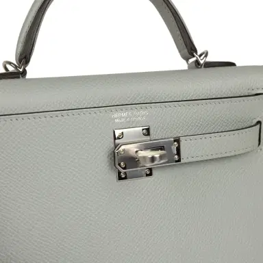 HERMÈS Hermes Kelly Sellier 20 Bleu Glacier Epsom Palladium Hardware | Thumbnail 7 HERMÈS Hermes Kelly Sellier 20 Bleu Glacier Epsom Palladium Hardware | Thumbnail 7