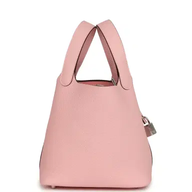 HERMÈS Hermes Picotin Lock 18 Rose Sakura Clemence Palladium Hardware | Thumbnail 3 HERMÈS Hermes Picotin Lock 18 Rose Sakura Clemence Palladium Hardware | Thumbnail 3