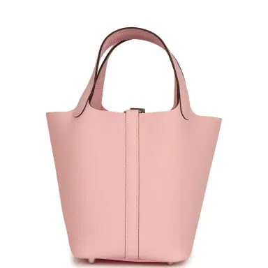 HERMÈS Hermes Picotin Lock 18 Rose Sakura Clemence Palladium Hardware | Thumbnail 4 HERMÈS Hermes Picotin Lock 18 Rose Sakura Clemence Palladium Hardware | Thumbnail 4