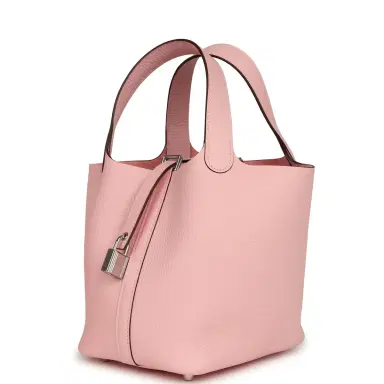 HERMÈS Hermes Picotin Lock 18 Rose Sakura Clemence Palladium Hardware | Thumbnail 5 HERMÈS Hermes Picotin Lock 18 Rose Sakura Clemence Palladium Hardware | Thumbnail 5