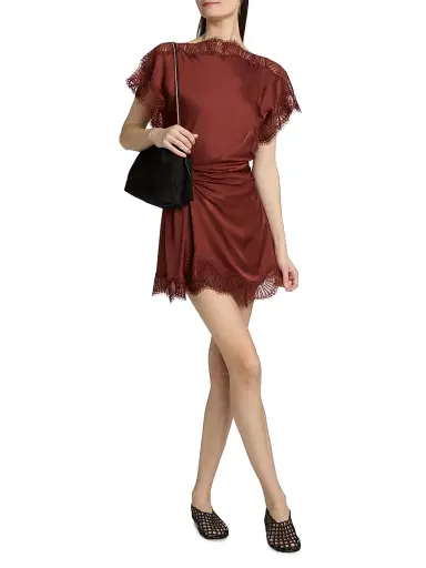 A.L.C. Women's Luna Lace-Trim Satin Top - Sandalwood | Thumbnail 2 A.L.C. Women's Luna Lace-Trim Satin Top - Sandalwood | Thumbnail 2