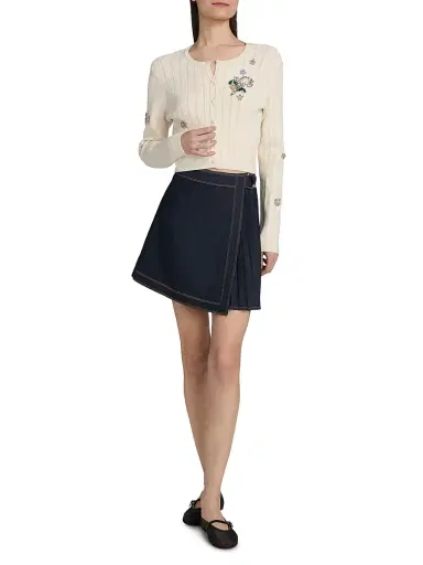 Cinq à Sept Women's Allison Embellished Cardigan - Ivory Multi - Size XL | Thumbnail 2 Cinq à Sept Women's Allison Embellished Cardigan - Ivory Multi - Size XL | Thumbnail 2
