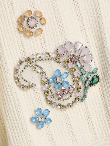 Cinq à Sept Women's Allison Embellished Cardigan - Ivory Multi - Size XL | Thumbnail 7 Cinq à Sept Women's Allison Embellished Cardigan - Ivory Multi - Size XL | Thumbnail 7