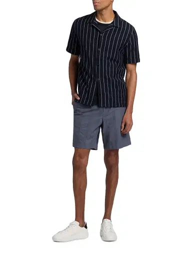 Vince Men's Striped Terry Cotton Cabana Shirt - Coastal Combo - Size XXL | Thumbnail 2 Vince Men's Striped Terry Cotton Cabana Shirt - Coastal Combo - Size XXL | Thumbnail 2