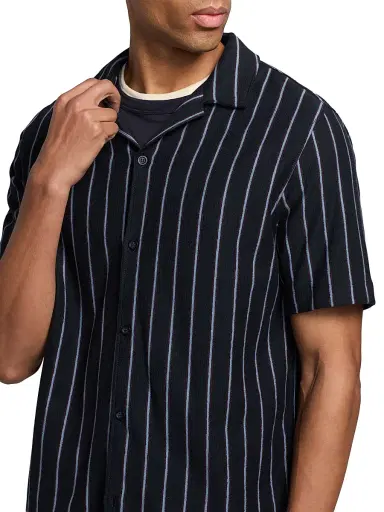 Vince Men's Striped Terry Cotton Cabana Shirt - Coastal Combo - Size XXL | Thumbnail 6 Vince Men's Striped Terry Cotton Cabana Shirt - Coastal Combo - Size XXL | Thumbnail 6