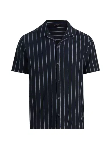 Vince Men's Striped Terry Cotton Cabana Shirt - Coastal Combo - Size XXL | Thumbnail 1 Vince Men's Striped Terry Cotton Cabana Shirt - Coastal Combo - Size XXL | Thumbnail 1