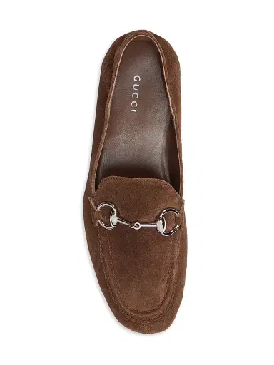 Gucci Women's Jordaan Suede Bit Loafers - Dark Brown | Thumbnail 4 Gucci Women's Jordaan Suede Bit Loafers - Dark Brown | Thumbnail 4