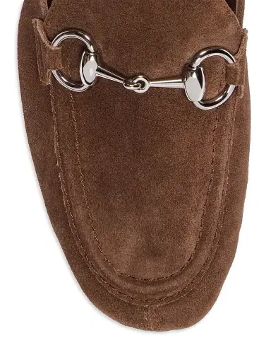 Gucci Women's Jordaan Suede Bit Loafers - Dark Brown | Thumbnail 5 Gucci Women's Jordaan Suede Bit Loafers - Dark Brown | Thumbnail 5