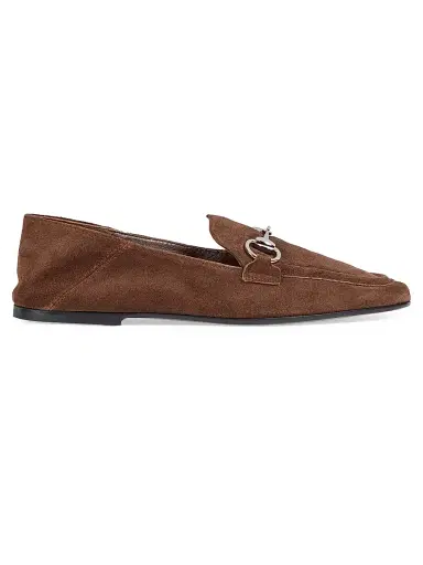 Gucci Women's Jordaan Suede Bit Loafers - Dark Brown | Thumbnail 1 Gucci Women's Jordaan Suede Bit Loafers - Dark Brown | Thumbnail 1