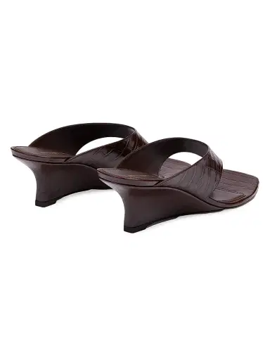 Stuart Weitzman Women's Vinnie 50MM Croc-Embossed Leather Wedge Sandals | Thumbnail 3 Stuart Weitzman Women's Vinnie 50MM Croc-Embossed Leather Wedge Sandals | Thumbnail 3