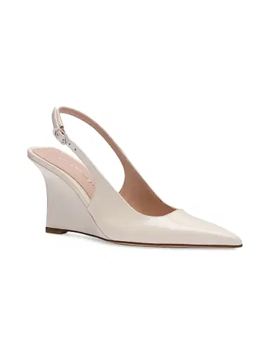 Stuart Weitzman Women's Vinnie 85MM Leather Wedge Slingback Pumps | Thumbnail 2 Stuart Weitzman Women's Vinnie 85MM Leather Wedge Slingback Pumps | Thumbnail 2
