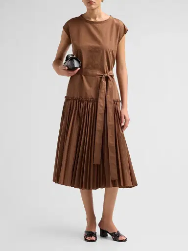 Kobi Halperin Women's Logan Pleated Drop-Waist Midi Dress | Thumbnail 2 Kobi Halperin Women's Logan Pleated Drop-Waist Midi Dress | Thumbnail 2
