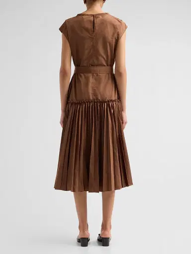 Kobi Halperin Women's Logan Pleated Drop-Waist Midi Dress | Thumbnail 3 Kobi Halperin Women's Logan Pleated Drop-Waist Midi Dress | Thumbnail 3