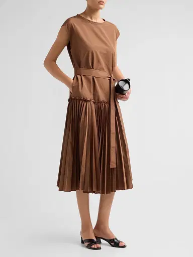 Kobi Halperin Women's Logan Pleated Drop-Waist Midi Dress | Thumbnail 4 Kobi Halperin Women's Logan Pleated Drop-Waist Midi Dress | Thumbnail 4