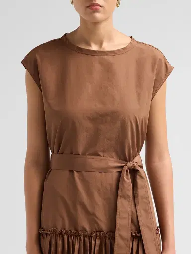 Kobi Halperin Women's Logan Pleated Drop-Waist Midi Dress | Thumbnail 5 Kobi Halperin Women's Logan Pleated Drop-Waist Midi Dress | Thumbnail 5