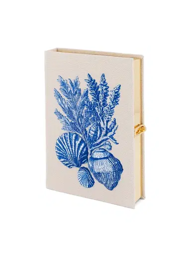 Olympia Le-Tan Women's Sea Garden Embroidered Cotton-Blend Book Clutch - Sand | Thumbnail 2 Olympia Le-Tan Women's Sea Garden Embroidered Cotton-Blend Book Clutch - Sand | Thumbnail 2