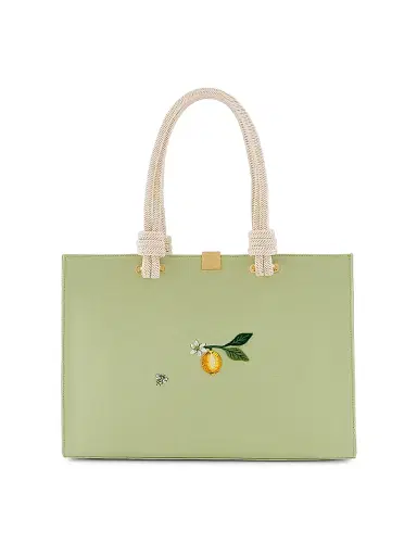 Olympia Le-Tan Women's Botanical Chic Medium Embroidered Tote Bag | Thumbnail 3 Olympia Le-Tan Women's Botanical Chic Medium Embroidered Tote Bag | Thumbnail 3