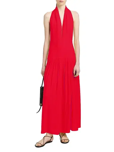 Proenza Schouler Women's Tala Halterneck Maxi Dress - Tomato - Size 10 | Thumbnail 3 Proenza Schouler Women's Tala Halterneck Maxi Dress - Tomato - Size 10 | Thumbnail 3