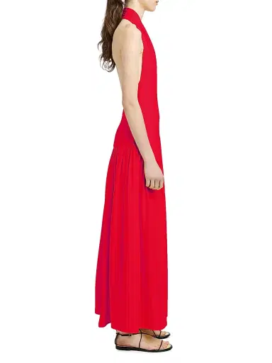 Proenza Schouler Women's Tala Halterneck Maxi Dress - Tomato - Size 10 | Thumbnail 4 Proenza Schouler Women's Tala Halterneck Maxi Dress - Tomato - Size 10 | Thumbnail 4