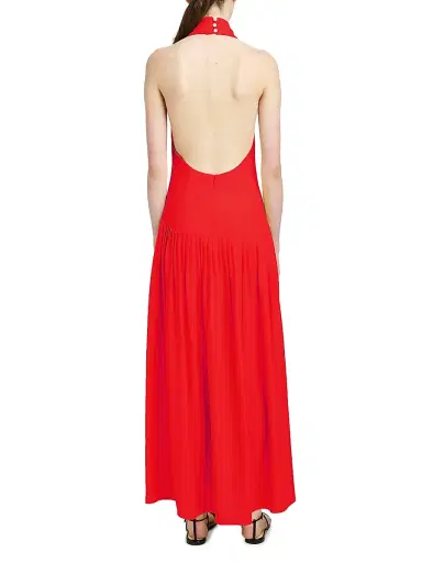 Proenza Schouler Women's Tala Halterneck Maxi Dress - Tomato - Size 10 | Thumbnail 5 Proenza Schouler Women's Tala Halterneck Maxi Dress - Tomato - Size 10 | Thumbnail 5