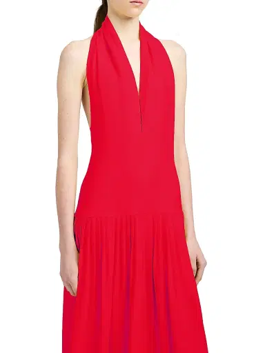 Proenza Schouler Women's Tala Halterneck Maxi Dress - Tomato - Size 10 | Thumbnail 6 Proenza Schouler Women's Tala Halterneck Maxi Dress - Tomato - Size 10 | Thumbnail 6