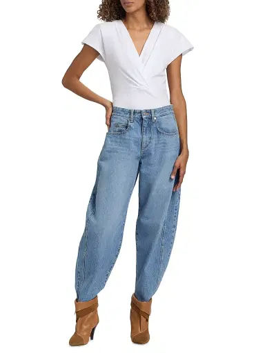 Isabel Marant Women's Nadrine Cotton Top - White | Thumbnail 2 Isabel Marant Women's Nadrine Cotton Top - White | Thumbnail 2