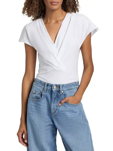 Isabel Marant Women's Nadrine Cotton Top - White | Thumbnail 3 Isabel Marant Women's Nadrine Cotton Top - White | Thumbnail 3