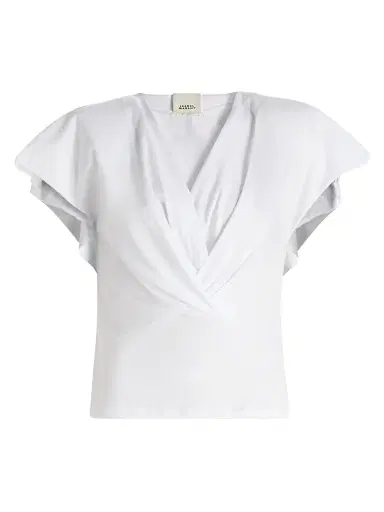 Isabel Marant Women's Nadrine Cotton Top - White | Thumbnail 1 Isabel Marant Women's Nadrine Cotton Top - White | Thumbnail 1