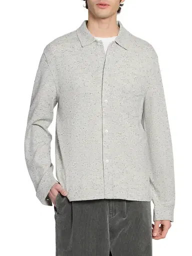 OFFICINE GÉNÉRALE Men's Gareth Wool-Cashmere Cardigan | Thumbnail 3 OFFICINE GÉNÉRALE Men's Gareth Wool-Cashmere Cardigan | Thumbnail 3