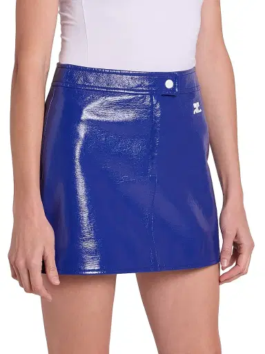 Courrèges Women's Vinyle Reedition Miniskirt - Mineral Blue | Thumbnail 4 Courrèges Women's Vinyle Reedition Miniskirt - Mineral Blue | Thumbnail 4