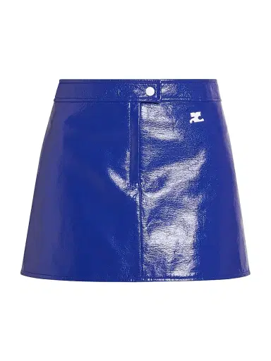 Courrèges Women's Vinyle Reedition Miniskirt - Mineral Blue | Thumbnail 1 Courrèges Women's Vinyle Reedition Miniskirt - Mineral Blue | Thumbnail 1