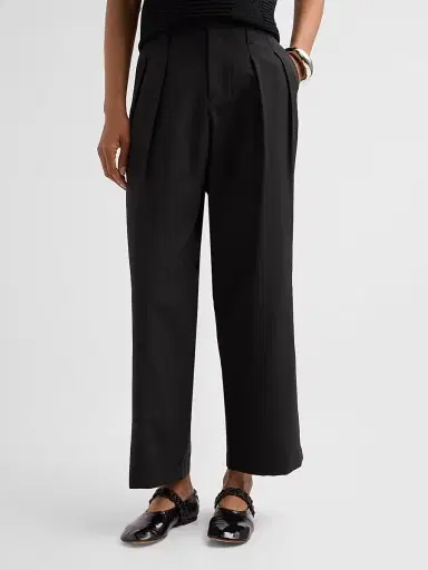 Issey Miyake Women's Fluttering Pleated Straight-Leg Ankle Pants - Black - Size Medium | Thumbnail 4 Issey Miyake Women's Fluttering Pleated Straight-Leg Ankle Pants - Black - Size Medium | Thumbnail 4