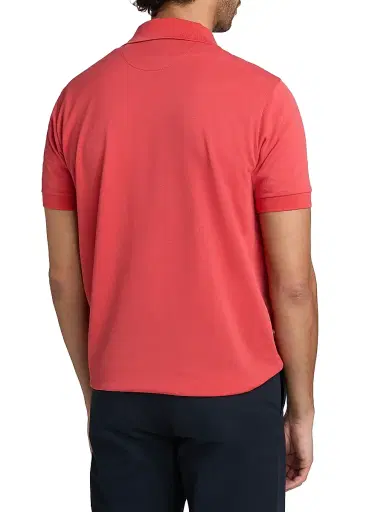 Paul Smith Men's Straight Placket Cotton Polo Shirt - Bubblegum Raspberry | Thumbnail 5 Paul Smith Men's Straight Placket Cotton Polo Shirt - Bubblegum Raspberry | Thumbnail 5