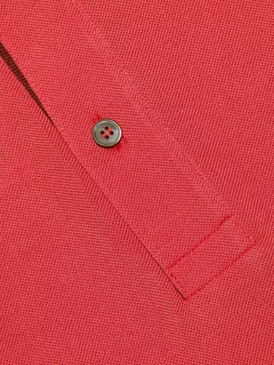 Paul Smith Men's Straight Placket Cotton Polo Shirt - Bubblegum Raspberry | Thumbnail 7 Paul Smith Men's Straight Placket Cotton Polo Shirt - Bubblegum Raspberry | Thumbnail 7