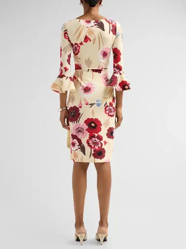 Chiara Boni La Petite Robe Women's Triana Floral Draped Midi Dress - | Thumbnail 3 Chiara Boni La Petite Robe Women's Triana Floral Draped Midi Dress - | Thumbnail 3