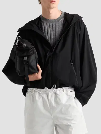 Prada Men's Re-Nylon Jacket - Black | Thumbnail 2 Prada Men's Re-Nylon Jacket - Black | Thumbnail 2