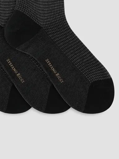 Stefano Ricci Men's 6-Pack Cotton Socks - Grey | Thumbnail 2 Stefano Ricci Men's 6-Pack Cotton Socks - Grey | Thumbnail 2