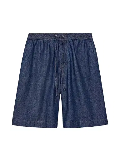 LOEWE Men's Denim Drawstring Shorts - Denim Blue | Thumbnail 1 LOEWE Men's Denim Drawstring Shorts - Denim Blue | Thumbnail 1