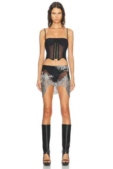 HAELO Metallic Lace Miniskirt | Thumbnail 5 HAELO Metallic Lace Miniskirt | Thumbnail 5