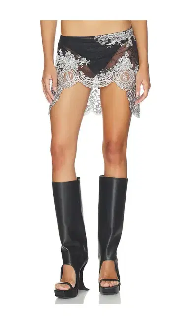 HAELO Metallic Lace Miniskirt | Thumbnail 9 HAELO Metallic Lace Miniskirt | Thumbnail 9