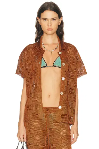 Calle Del Mar Checkers Short Sleeve Shirt | Thumbnail 1 Calle Del Mar Checkers Short Sleeve Shirt | Thumbnail 1