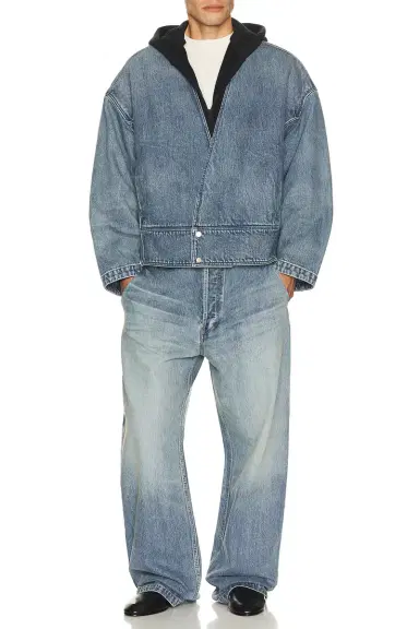 Fear of God Denim Lapelless Jacket | Thumbnail 3 Fear of God Denim Lapelless Jacket | Thumbnail 3