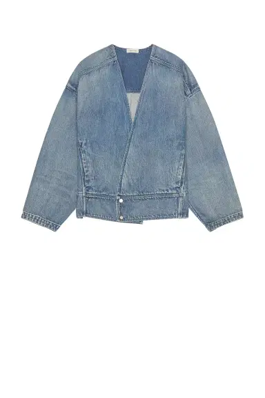 Fear of God Denim Lapelless Jacket | Thumbnail 4 Fear of God Denim Lapelless Jacket | Thumbnail 4